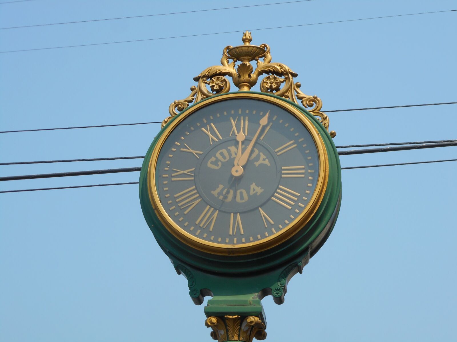 Nikon Coolpix S3700 sample photo. City clock, green clock, 1904 photography