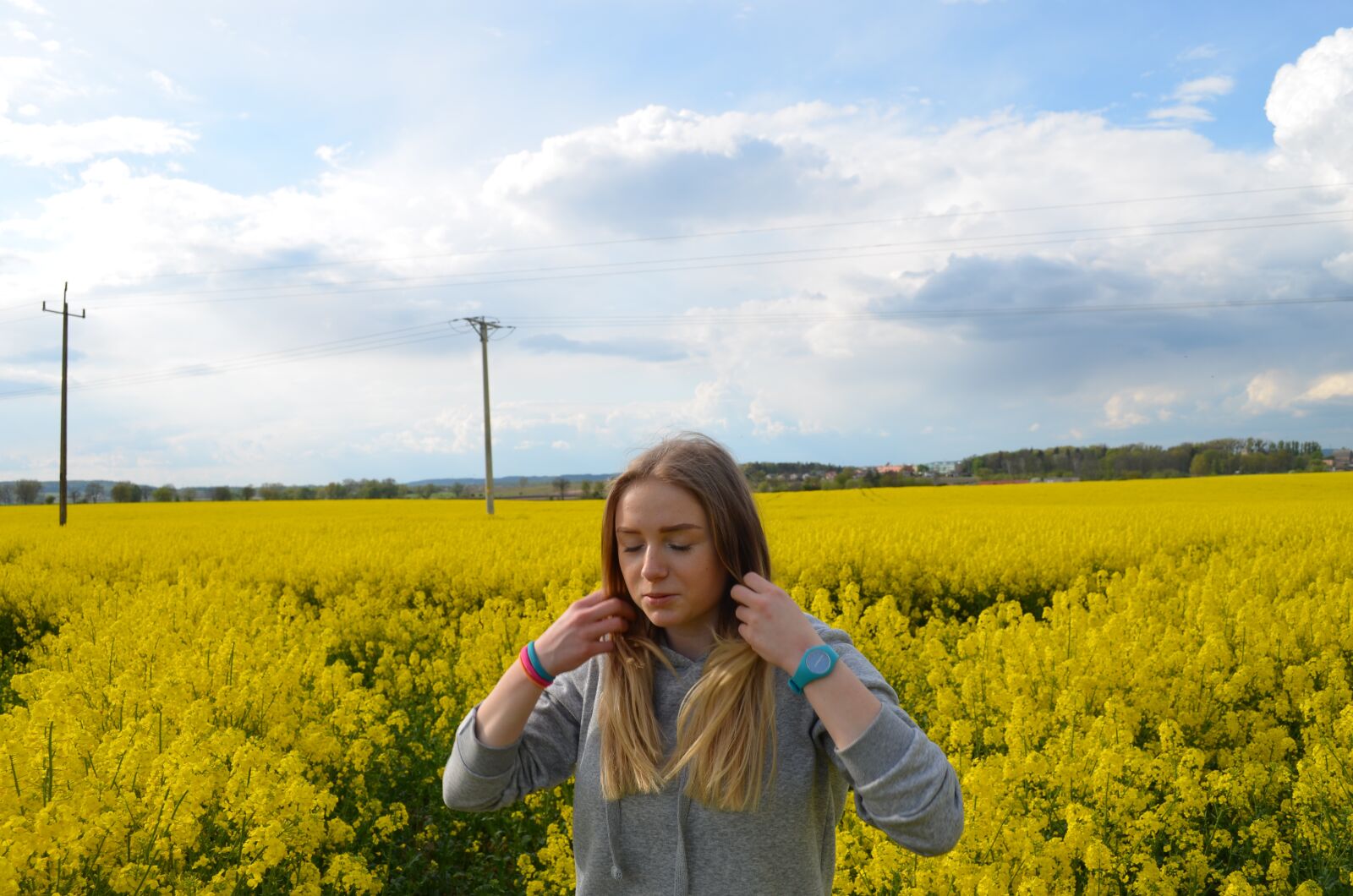 Nikon D5100 sample photo. Agatha, field, sky photography