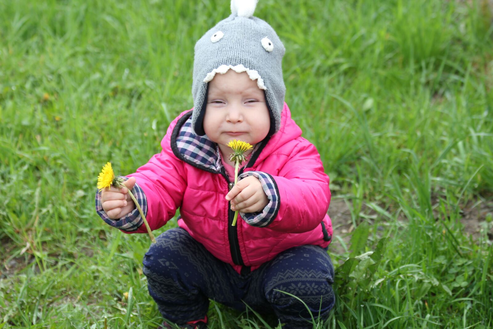 Canon EOS 550D (EOS Rebel T2i / EOS Kiss X4) sample photo. Child, dandelions, baby girl photography