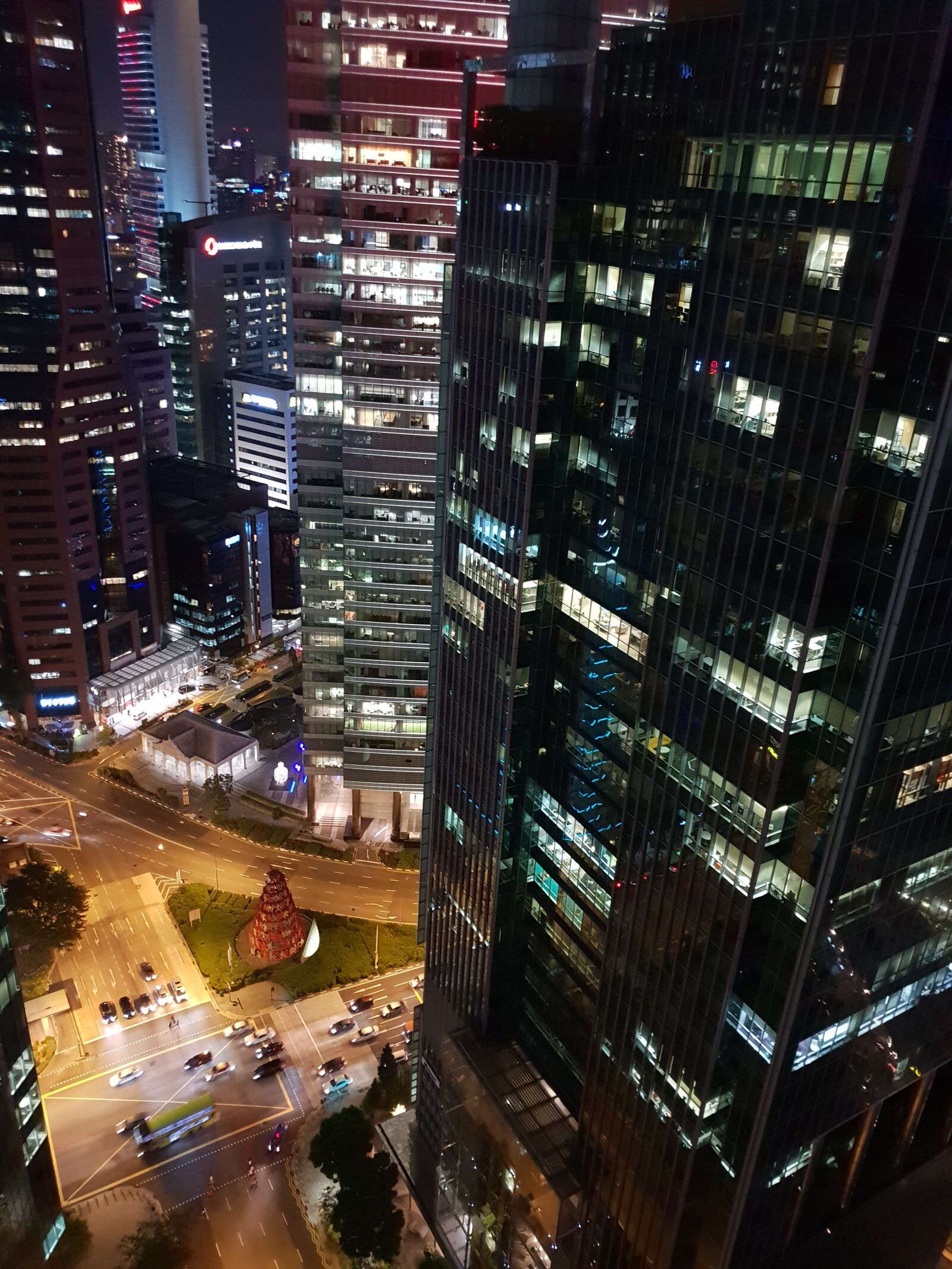 Samsung Galaxy S9 sample photo. Singapore, city, nightscape photography