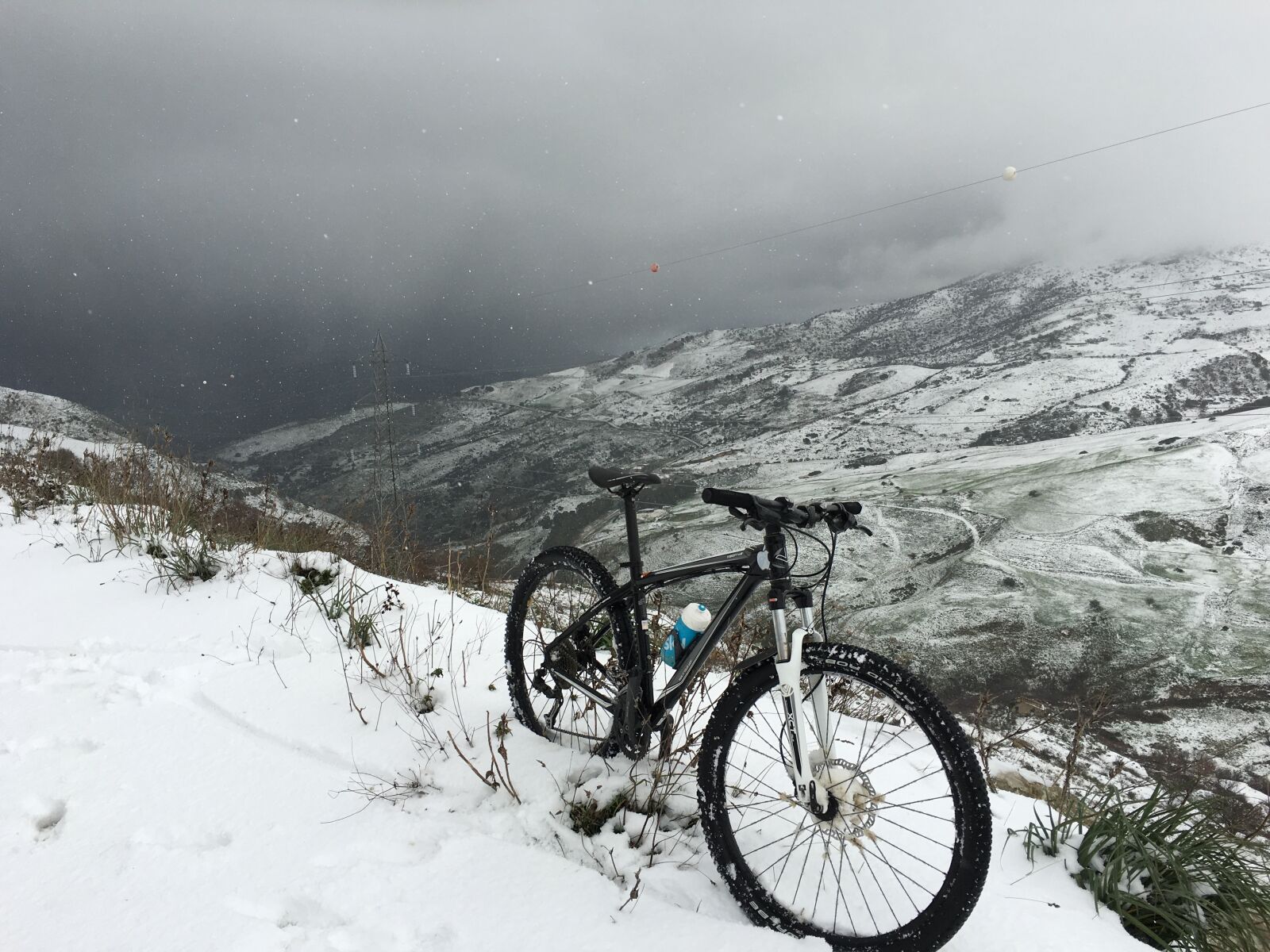 Apple iPhone 6s sample photo. Snow, bike, winter photography