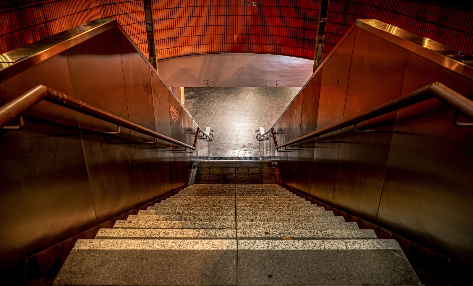 Sony a7 II sample photo. Stairs, tunnel, underground photography