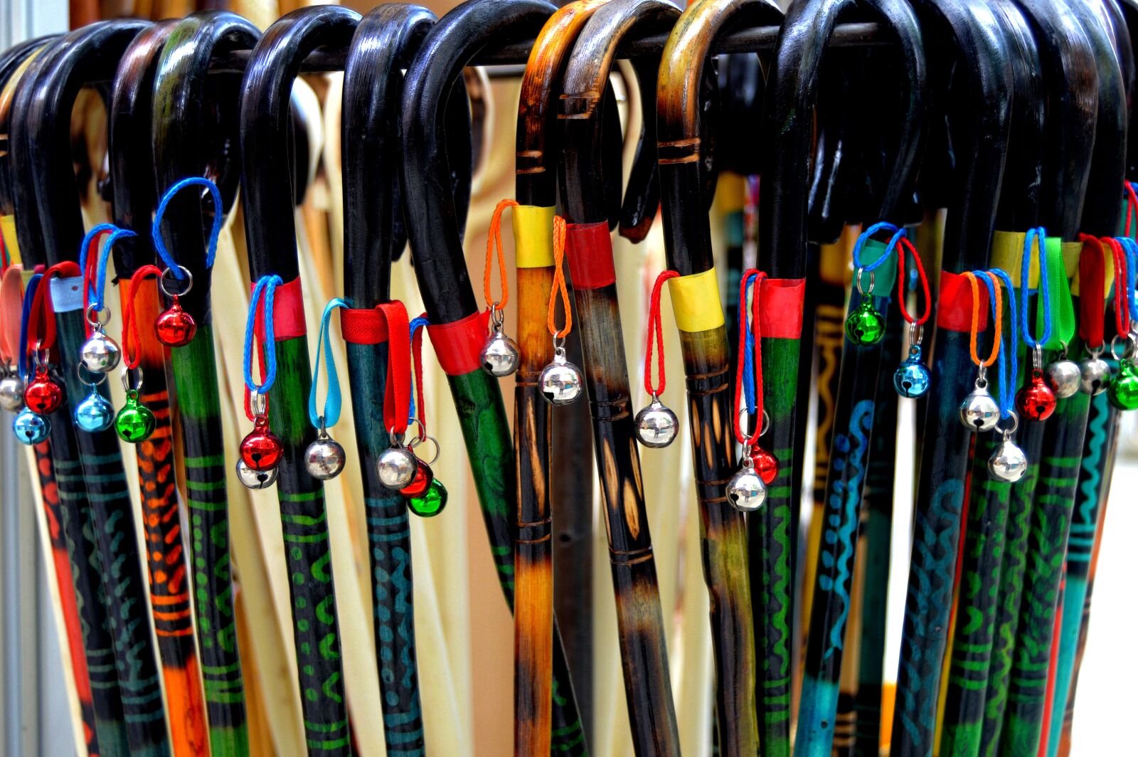 Nikon D3200 sample photo. Crafts, canes, bells photography