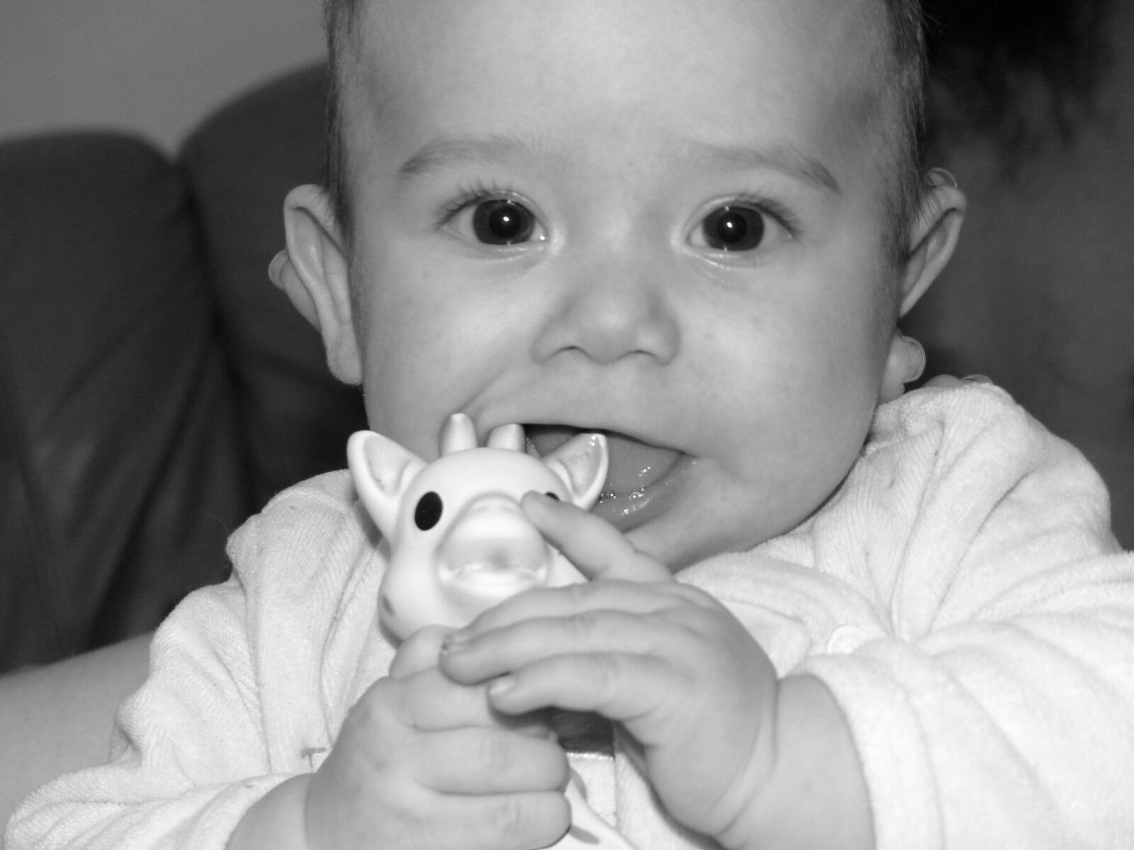 Panasonic Lumix DMC-FZ200 sample photo. Baby, black and white photography