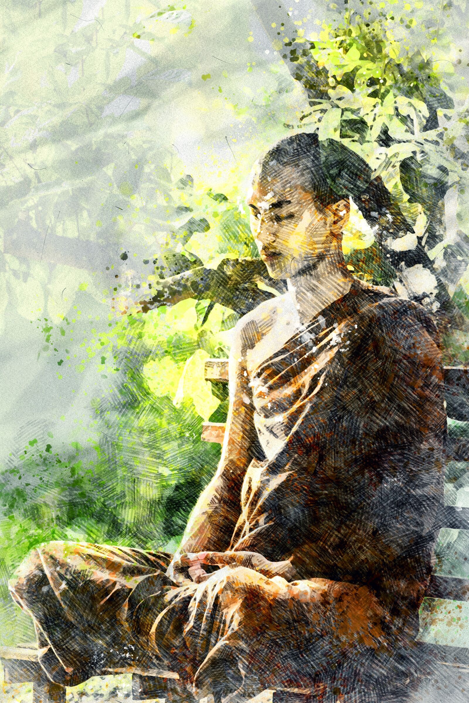 Canon EOS 1100D (EOS Rebel T3 / EOS Kiss X50) sample photo. Meditation, monk meditating, theravada photography