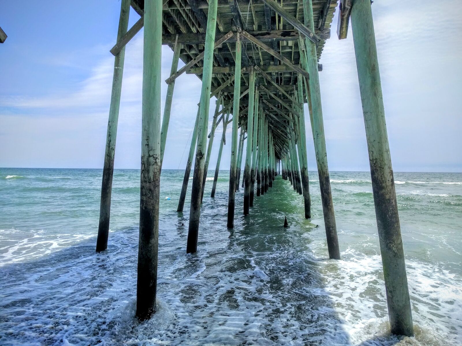 LG Nexus 5X sample photo. Ocean, pier, waves photography
