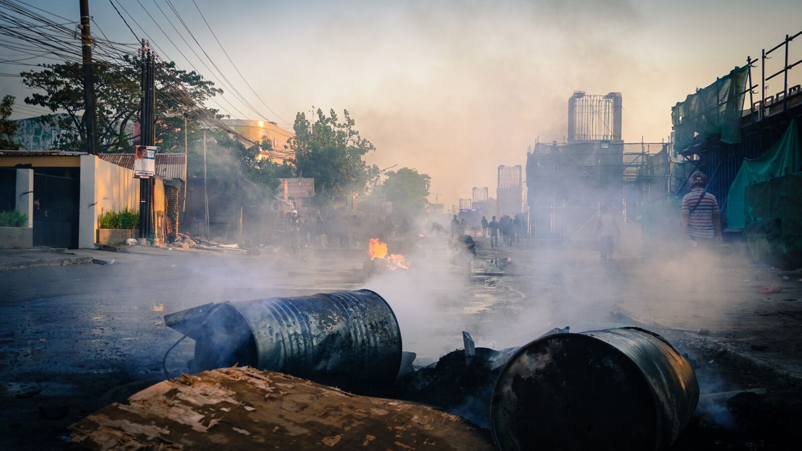 Sony a6000 sample photo. Protest, haze, smoke photography