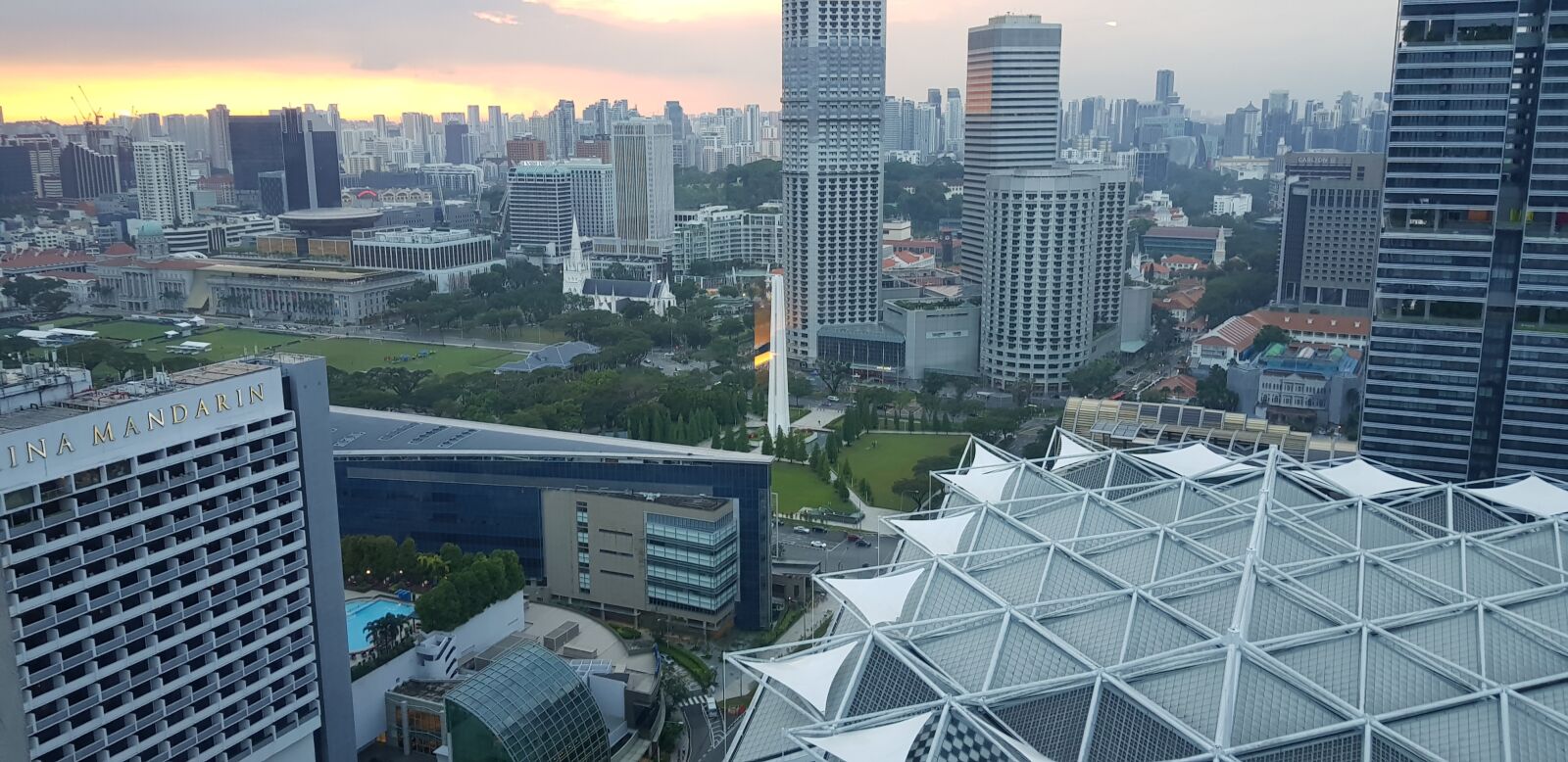 Samsung Galaxy S8+ sample photo. Singapore, skyline, sunset photography