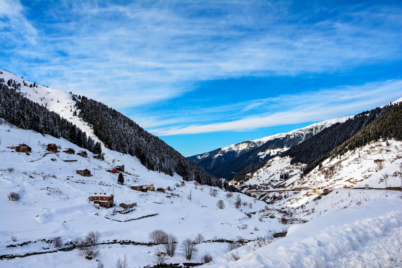 Nikon D7100 sample photo. Snow, mountain, forest photography