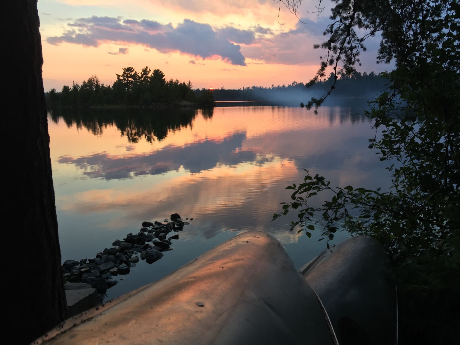 iPhone 6 Plus back camera 4.15mm f/2.2 sample photo. Canoeing, camping, sunset photography