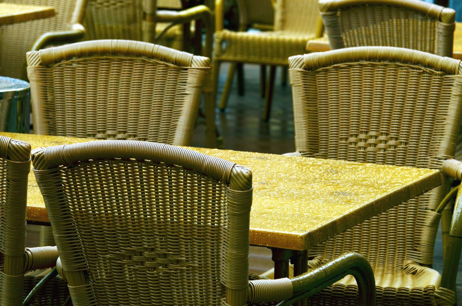 Nikon D5100 sample photo. Chair, table, knit, wood photography