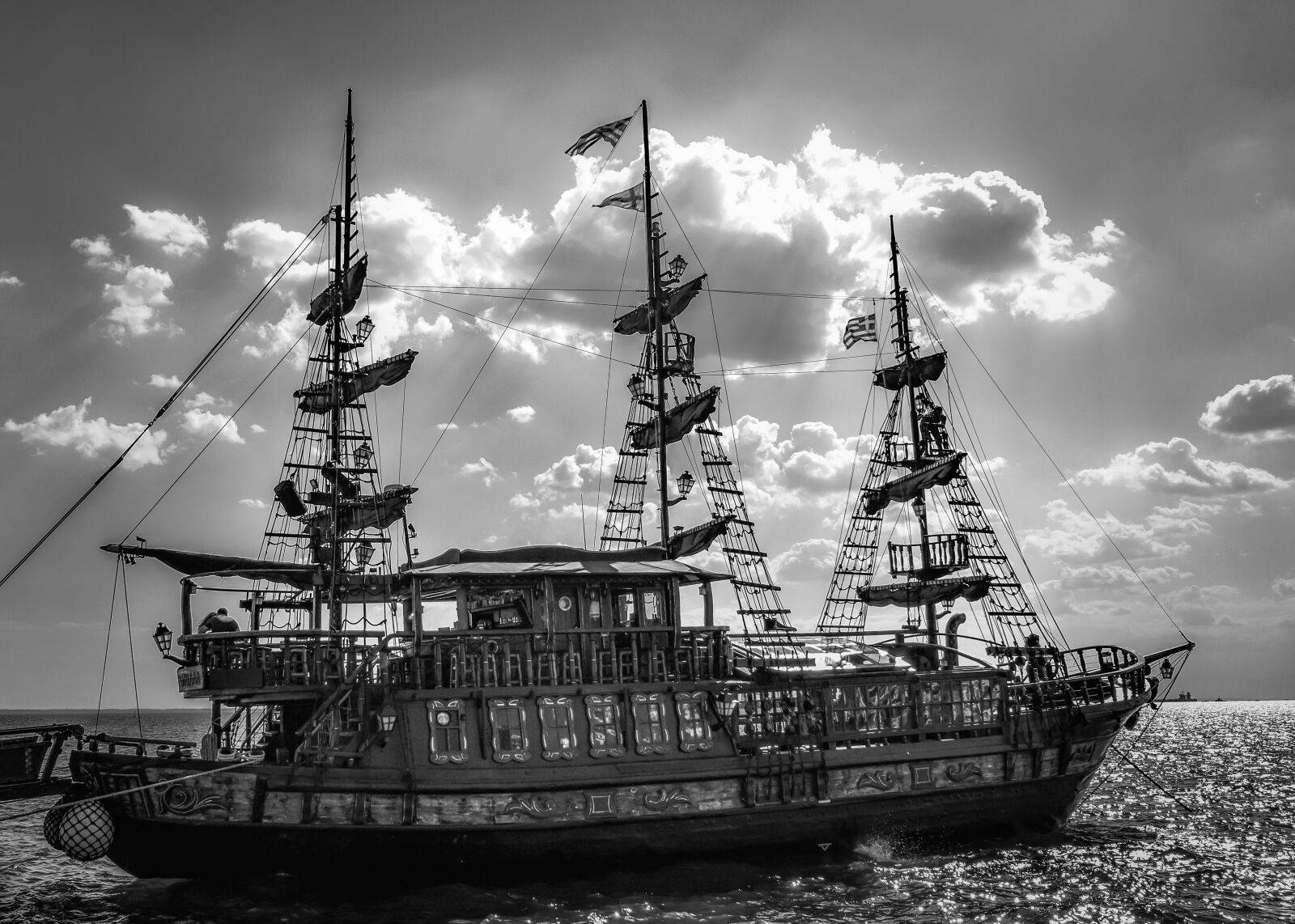 Nikon D3300 sample photo. Boat, pirate ship, sea photography