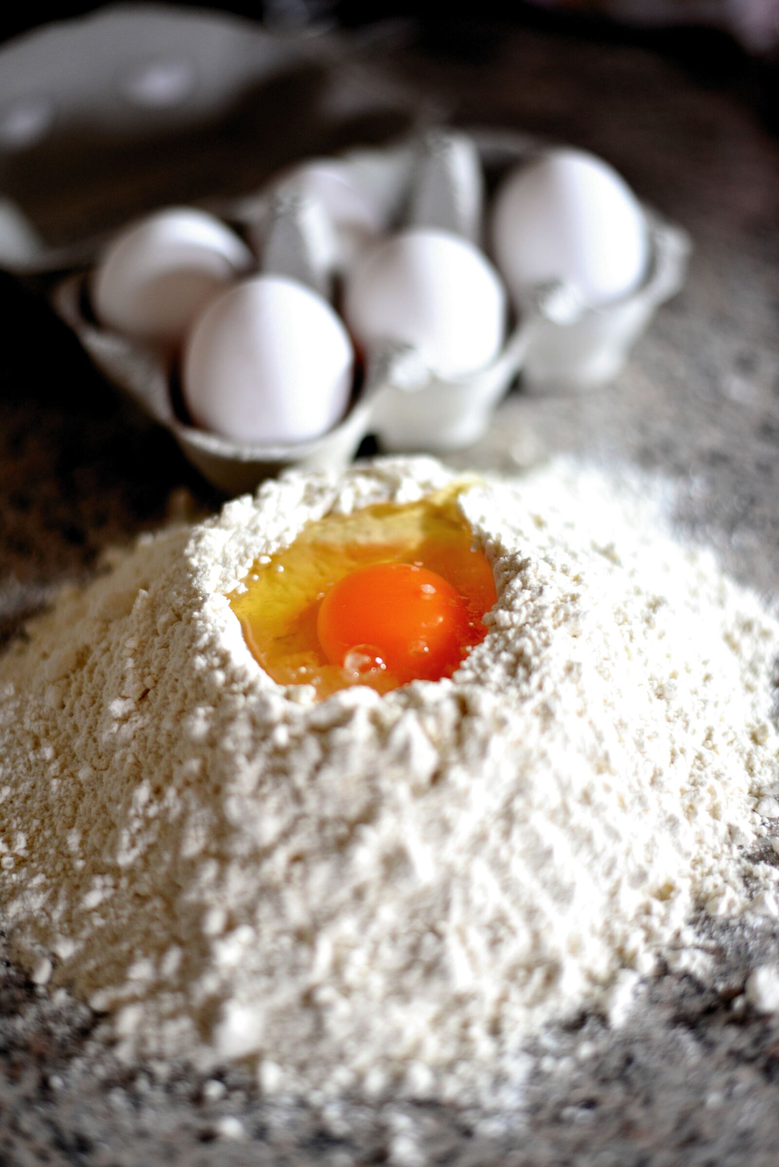 Nikon D610 sample photo. Flour, yolk, egg photography