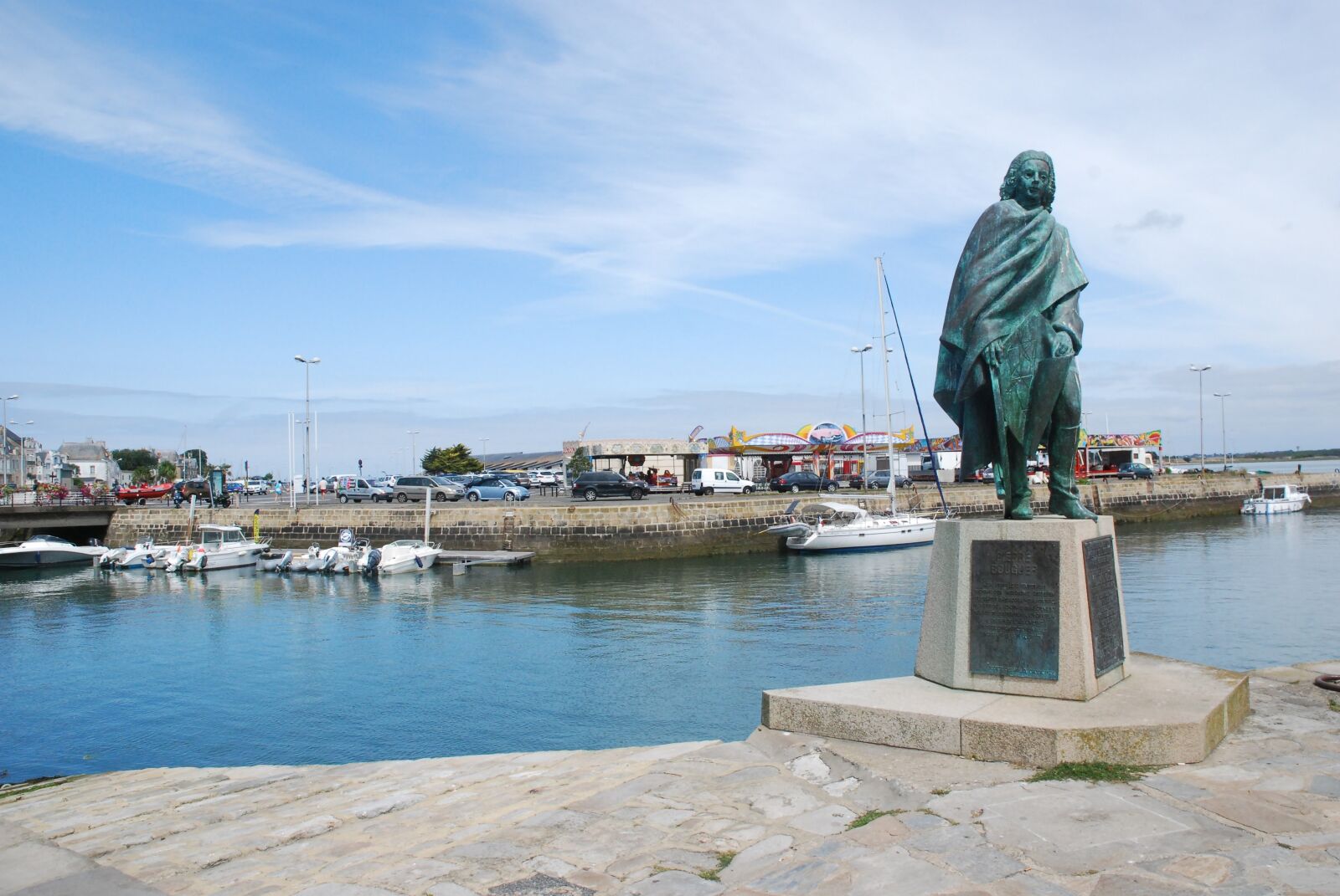 Nikon D80 sample photo. Statue, port, le croisic photography