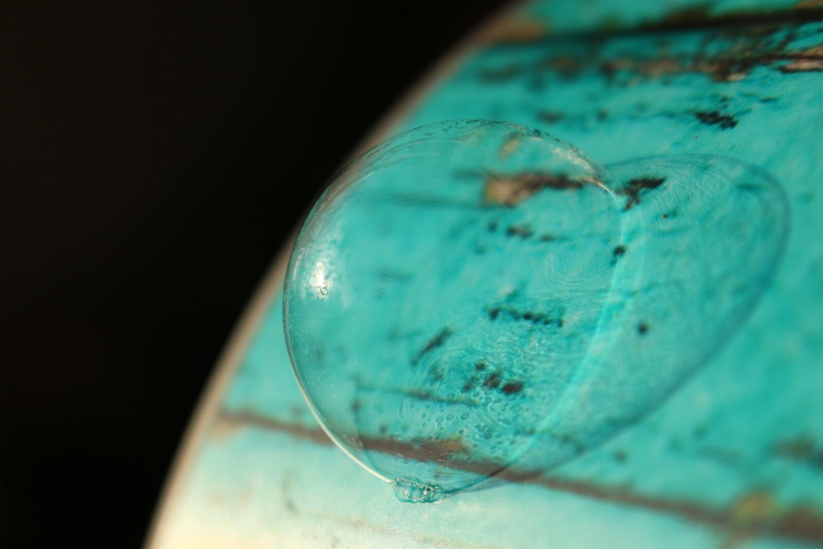 Canon EOS 100D (EOS Rebel SL1 / EOS Kiss X7) sample photo. Soap bubble, blue, turquoise photography
