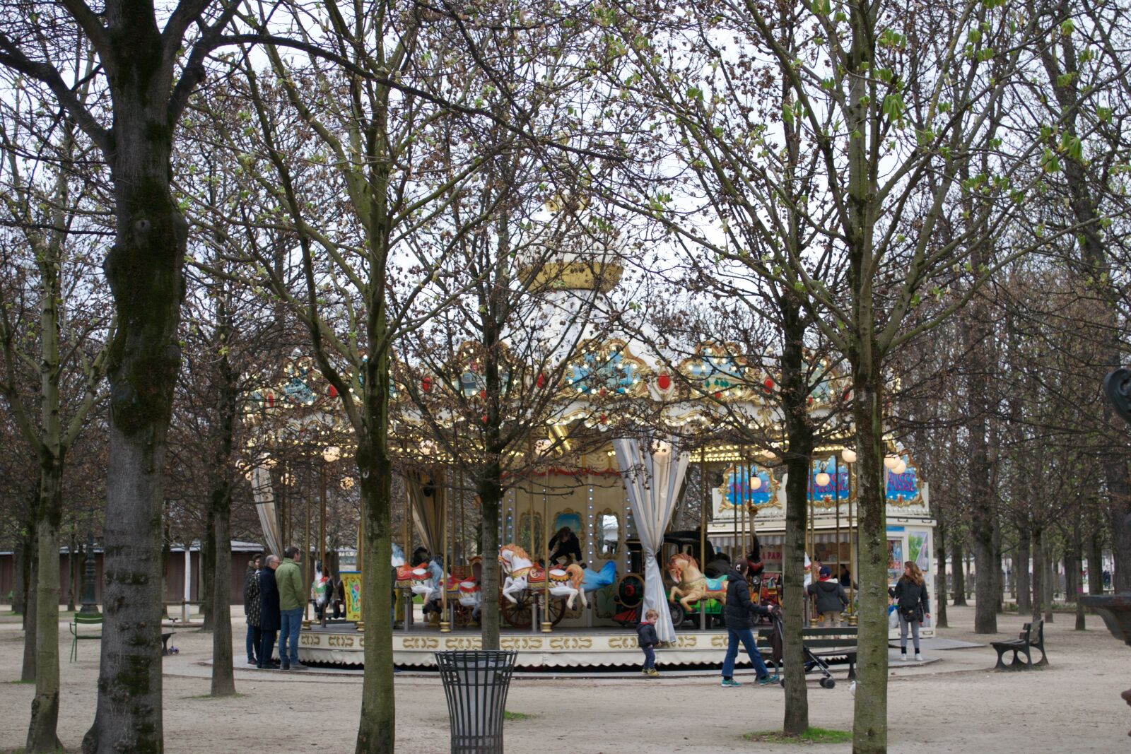 Nikon D3100 sample photo. Carousel, children, paris, winter photography
