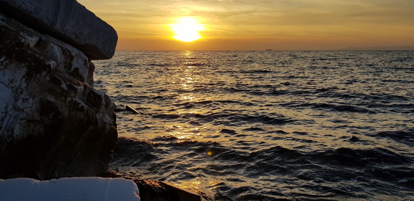 Samsung Galaxy S8 sample photo. Sunset, sea, thassos photography