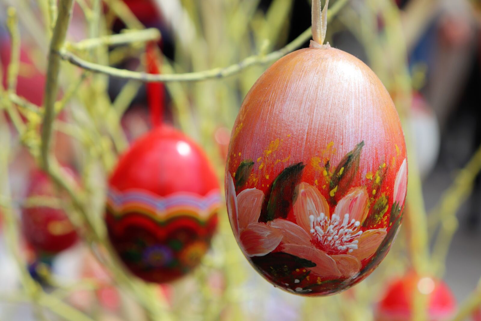 Canon EOS 200D (EOS Rebel SL2 / EOS Kiss X9) sample photo. Easter eggs, colorful, decoration photography