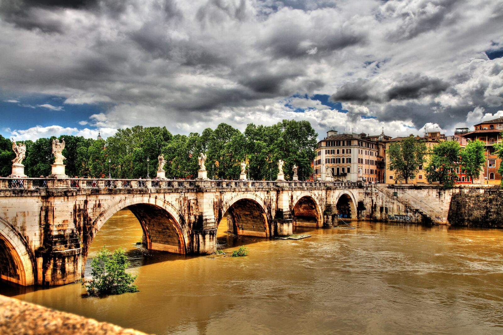 Canon EOS 7D sample photo. Rome, tiber, bridge photography