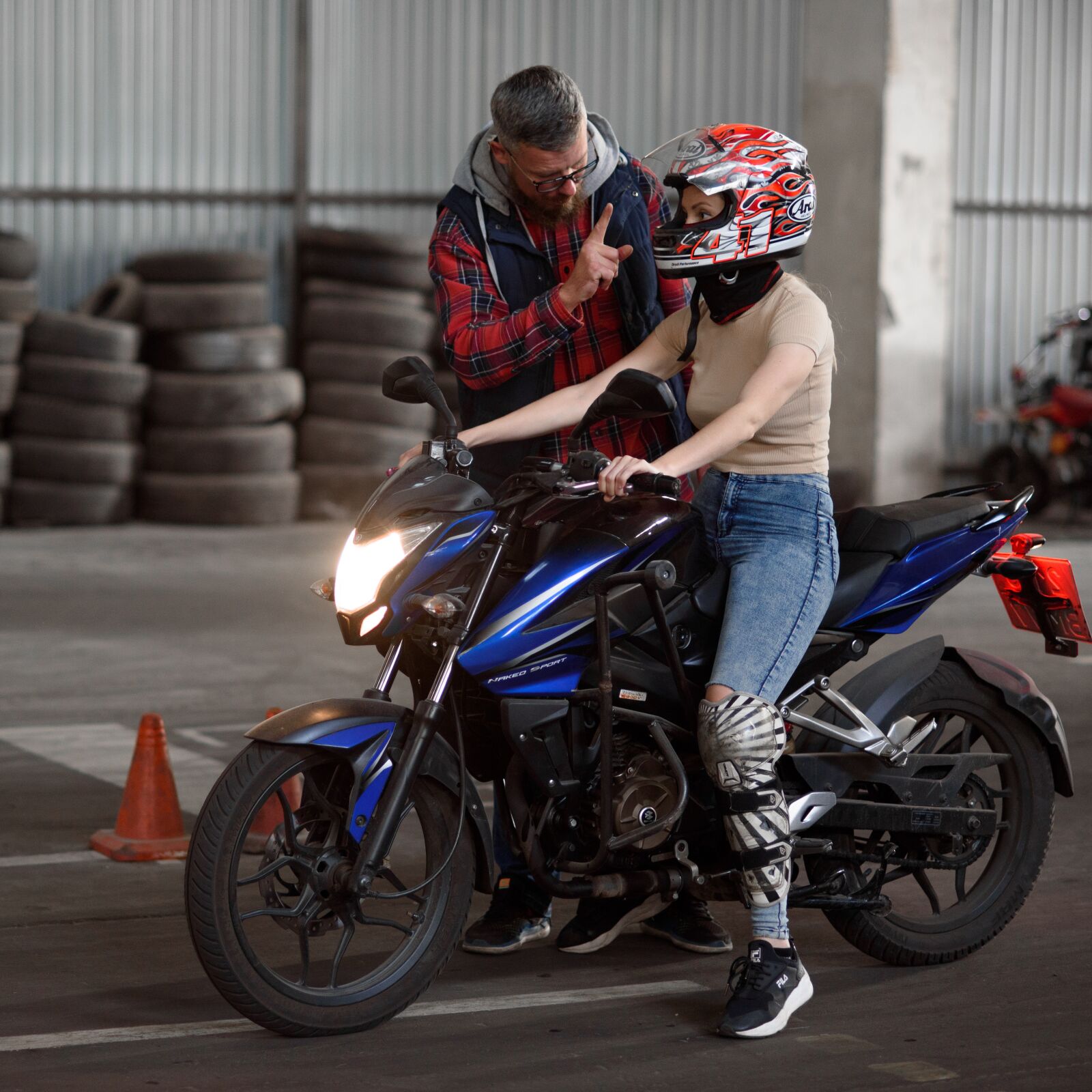 Nikon D750 sample photo. Girl, motorcycle, bike photography