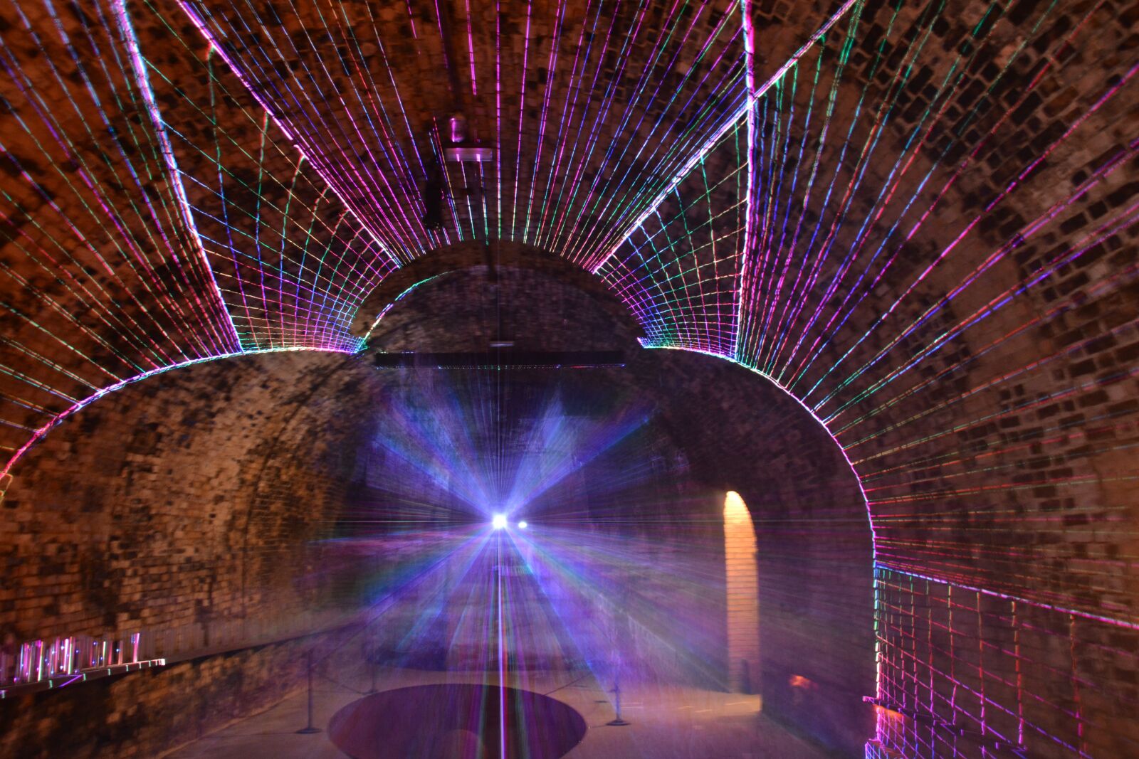 Nikon D3100 sample photo. Laser show, cellar, old photography