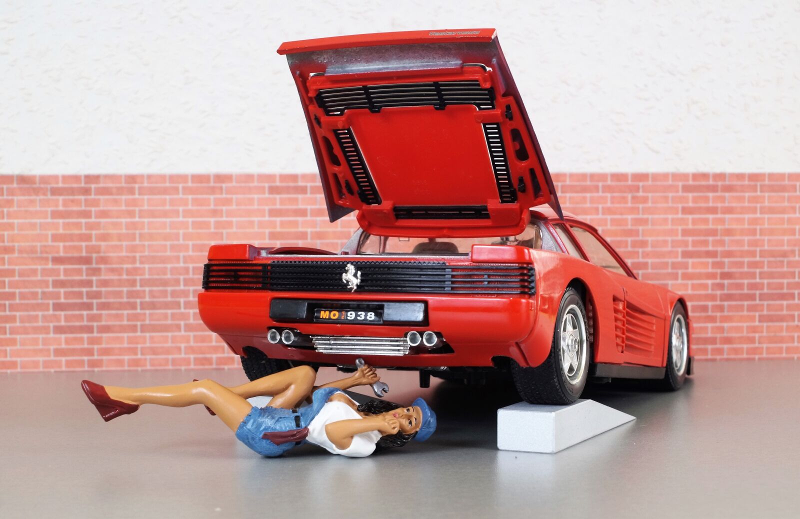 Sony DT 18-70mm F3.5-5.6 sample photo. Model car, ferrari, model photography