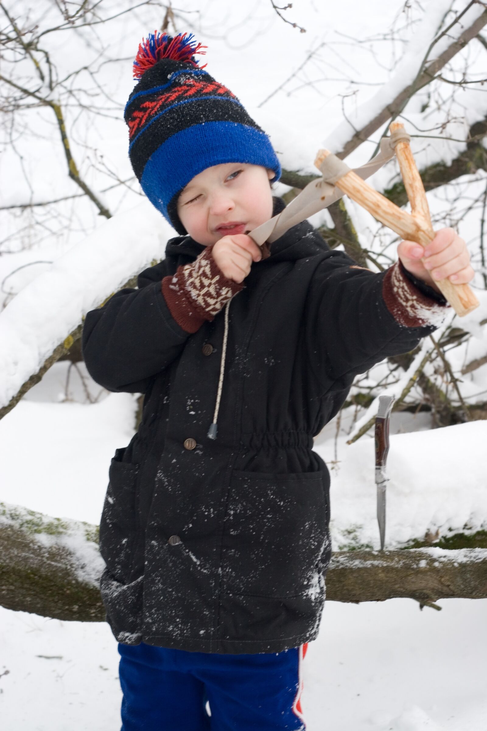 Canon EOS 20D sample photo. Bully, slingshot, winter photography
