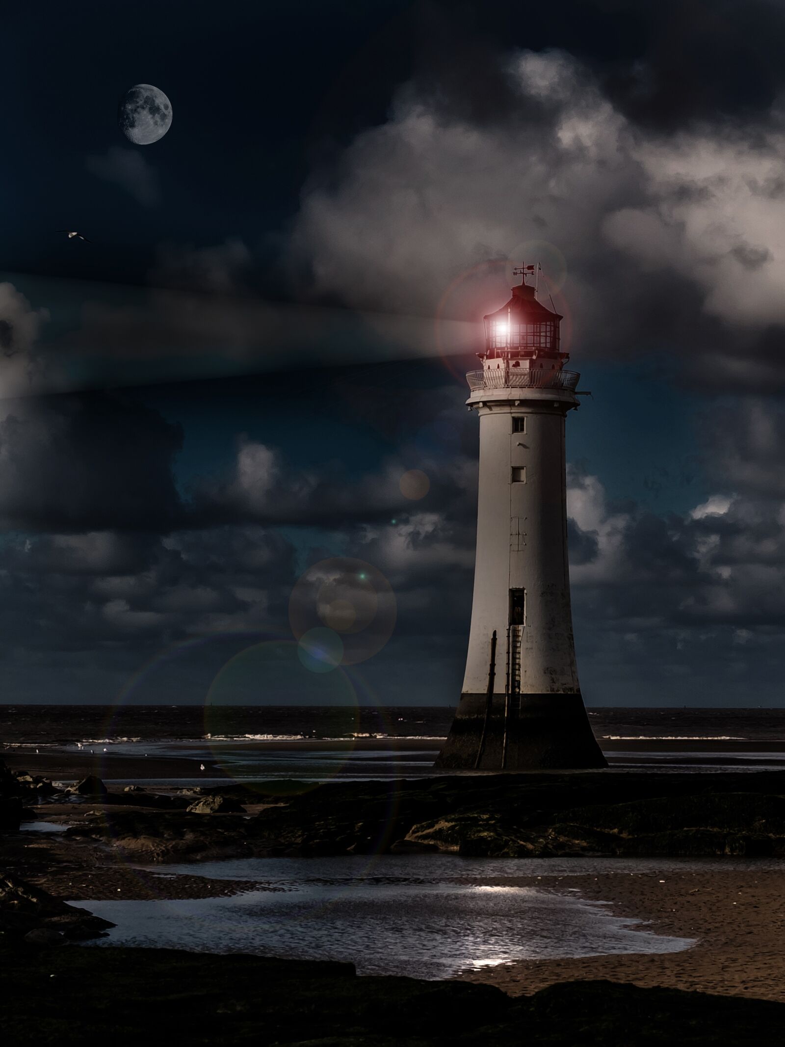 Fujifilm X10 sample photo. Lighthouse, water, tower photography