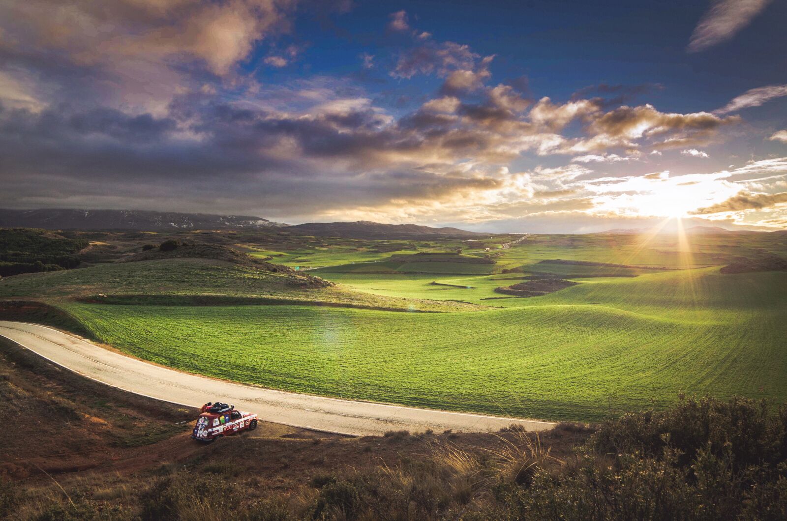 Nikon D5100 sample photo. Car, clouds, countryside photography