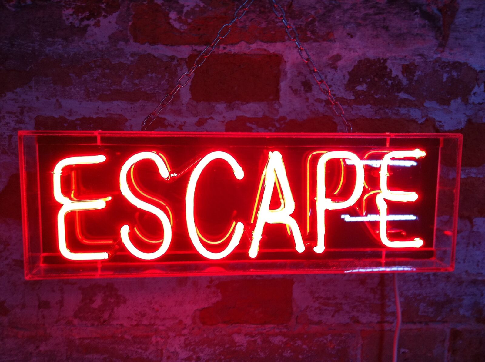 Apple iPhone 4 sample photo. Neon, escape, exit photography