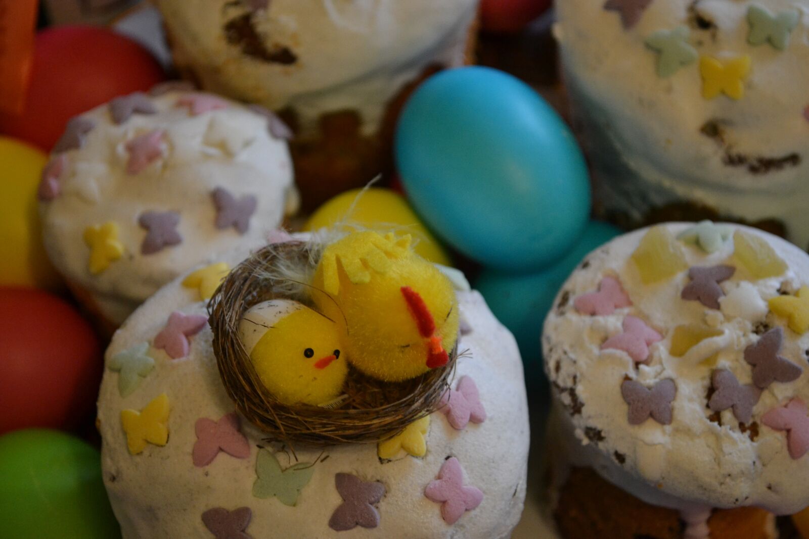 Nikon D3100 sample photo. Easter, eggs, easter cake photography