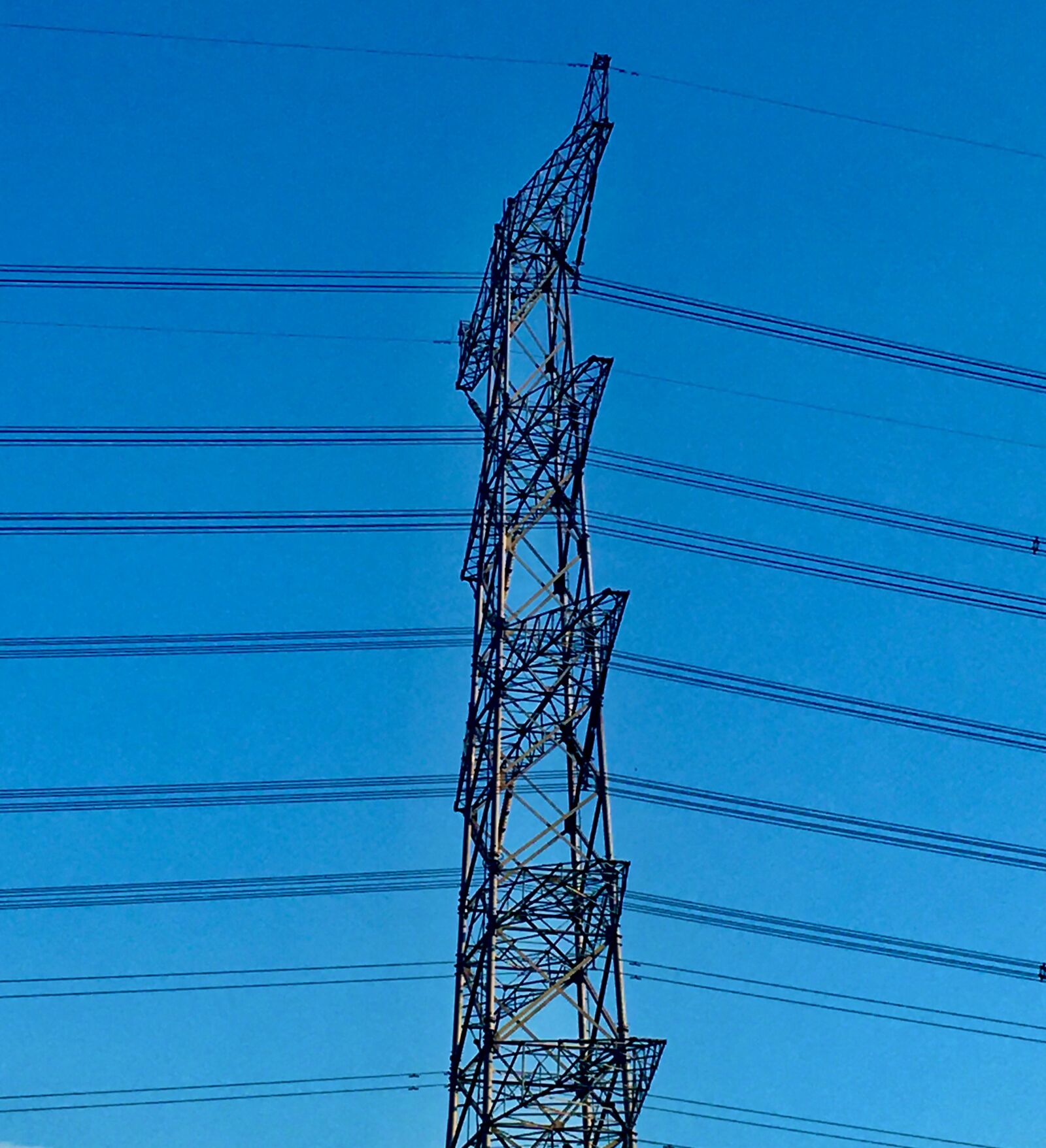 Apple iPhone 6s + iPhone 6s back camera 4.15mm f/2.2 sample photo. Power lines, sky, electricity photography