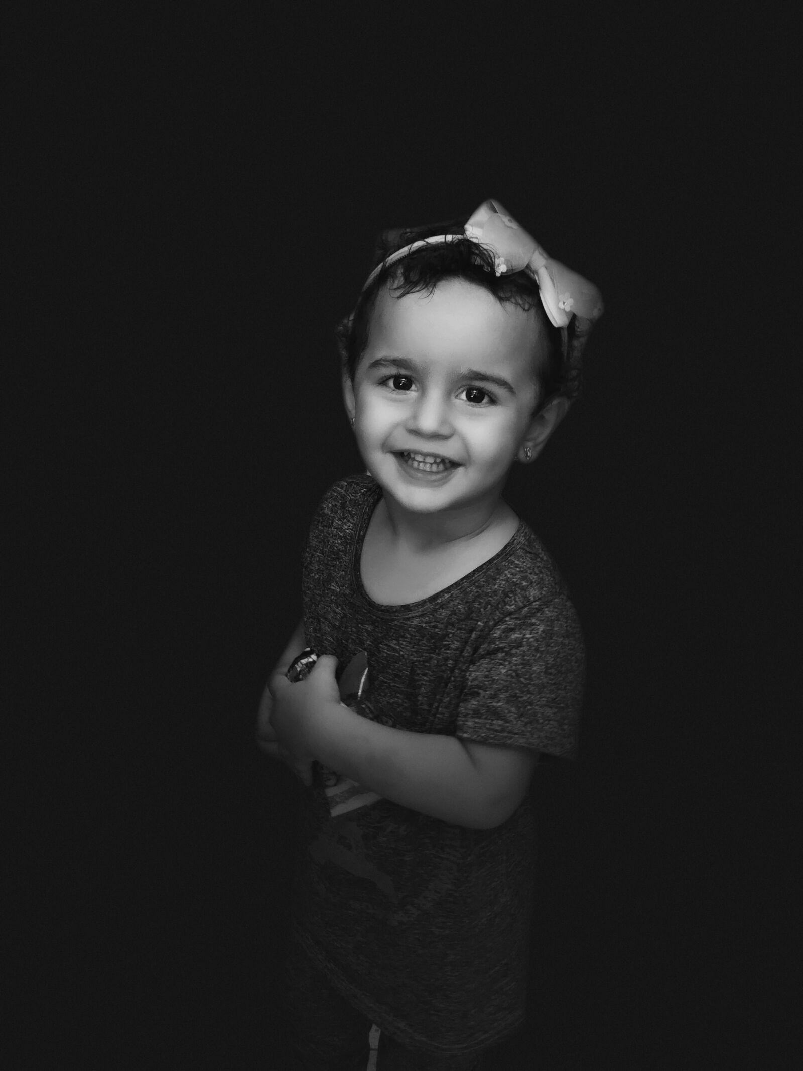 Xiaomi MI 8 sample photo. Baby girl black and photography