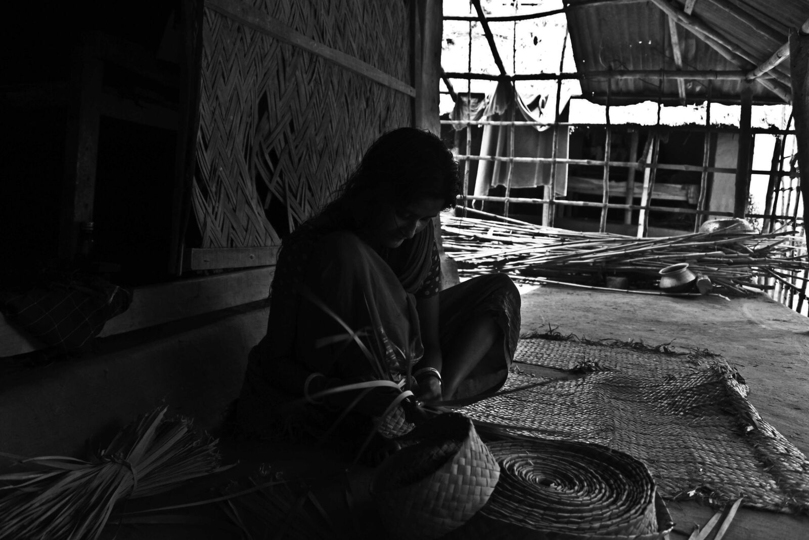Canon EOS 500D (EOS Rebel T1i / EOS Kiss X3) sample photo. Bangladesh, canal, fisherman, flower photography