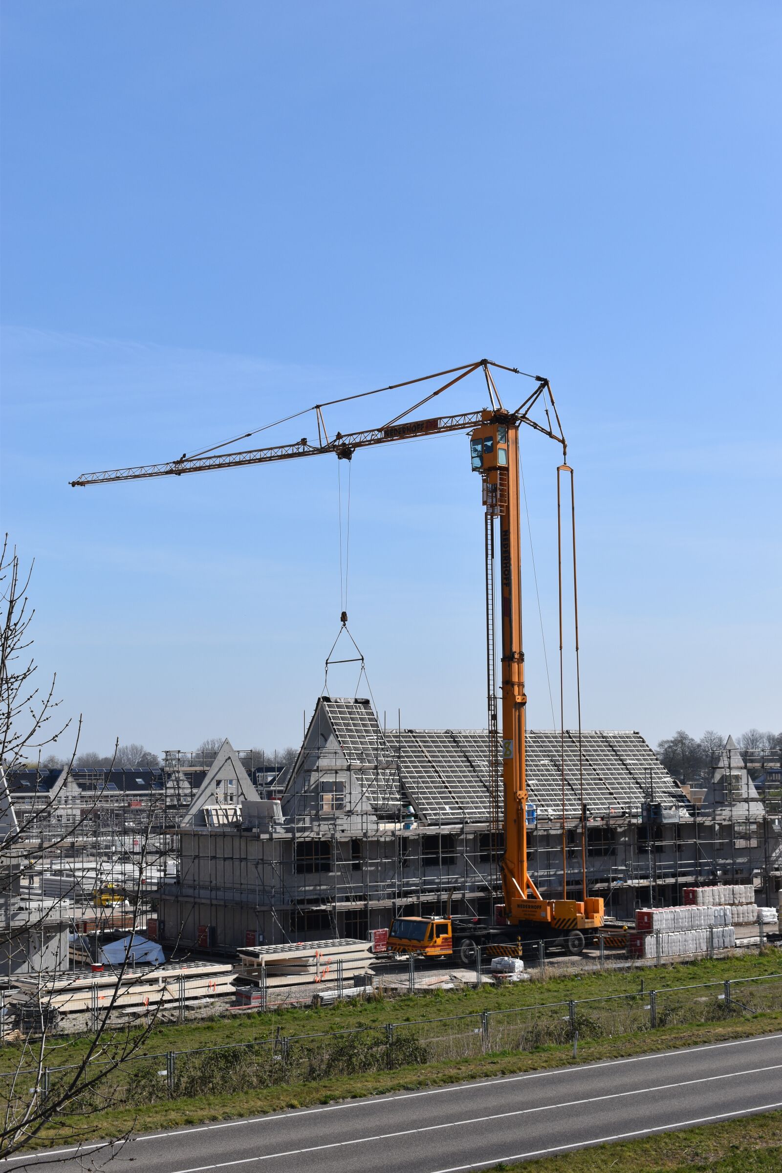Nikon D5600 sample photo. Construction, crane, site photography