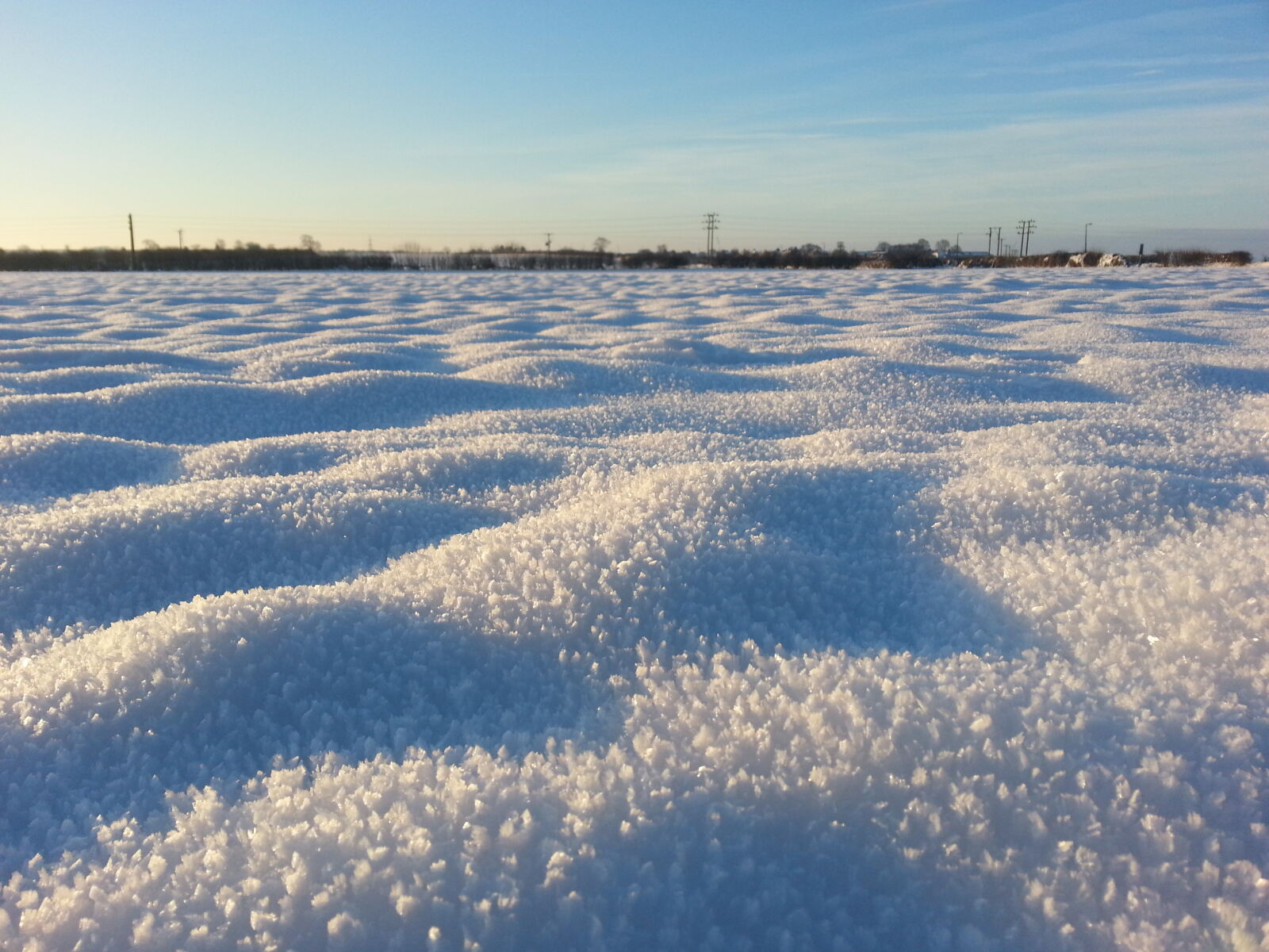 Samsung Galaxy S3 sample photo. Cold, crisp, frozen, horizon photography