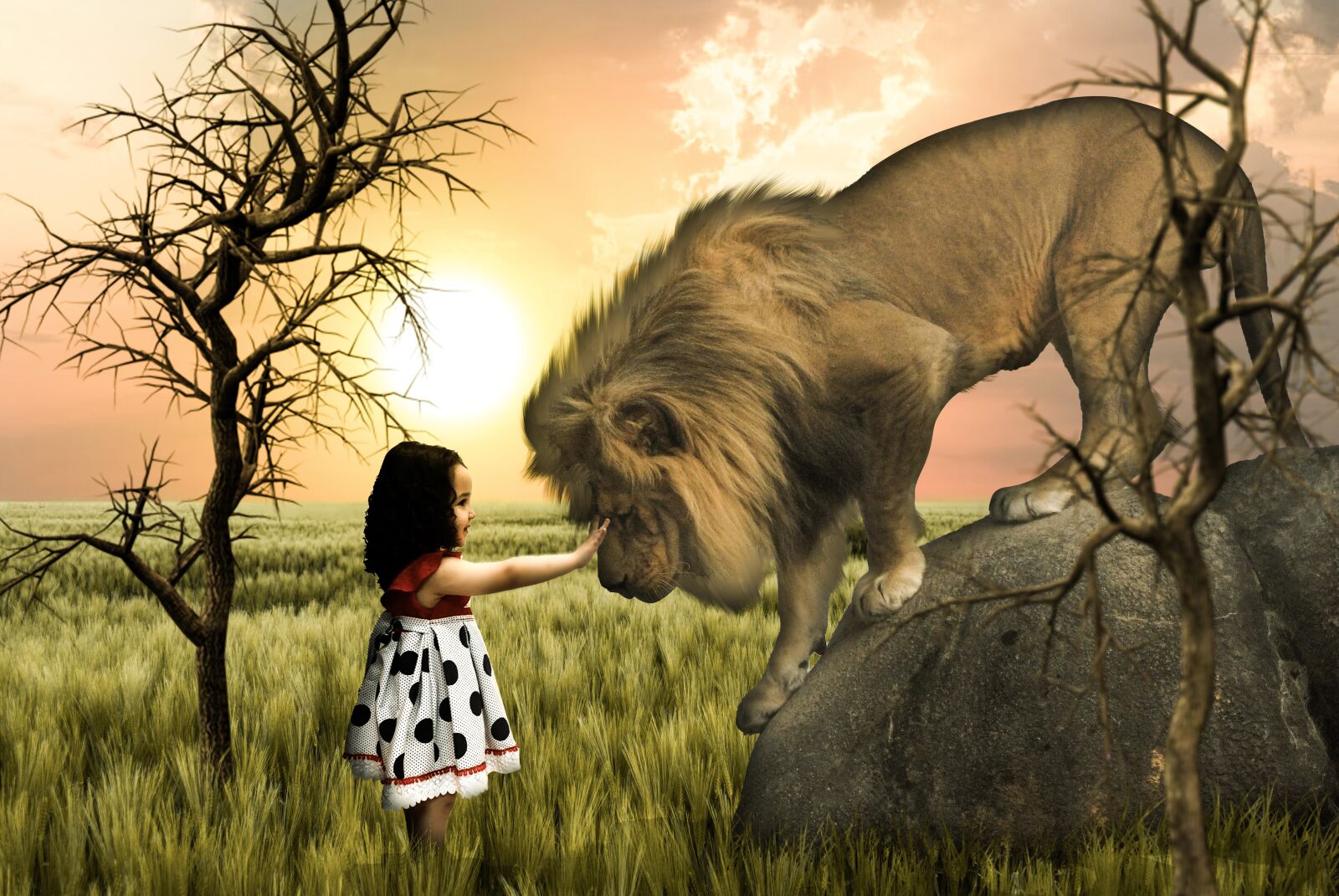Nikon D60 sample photo. Girl, baby, lion photography