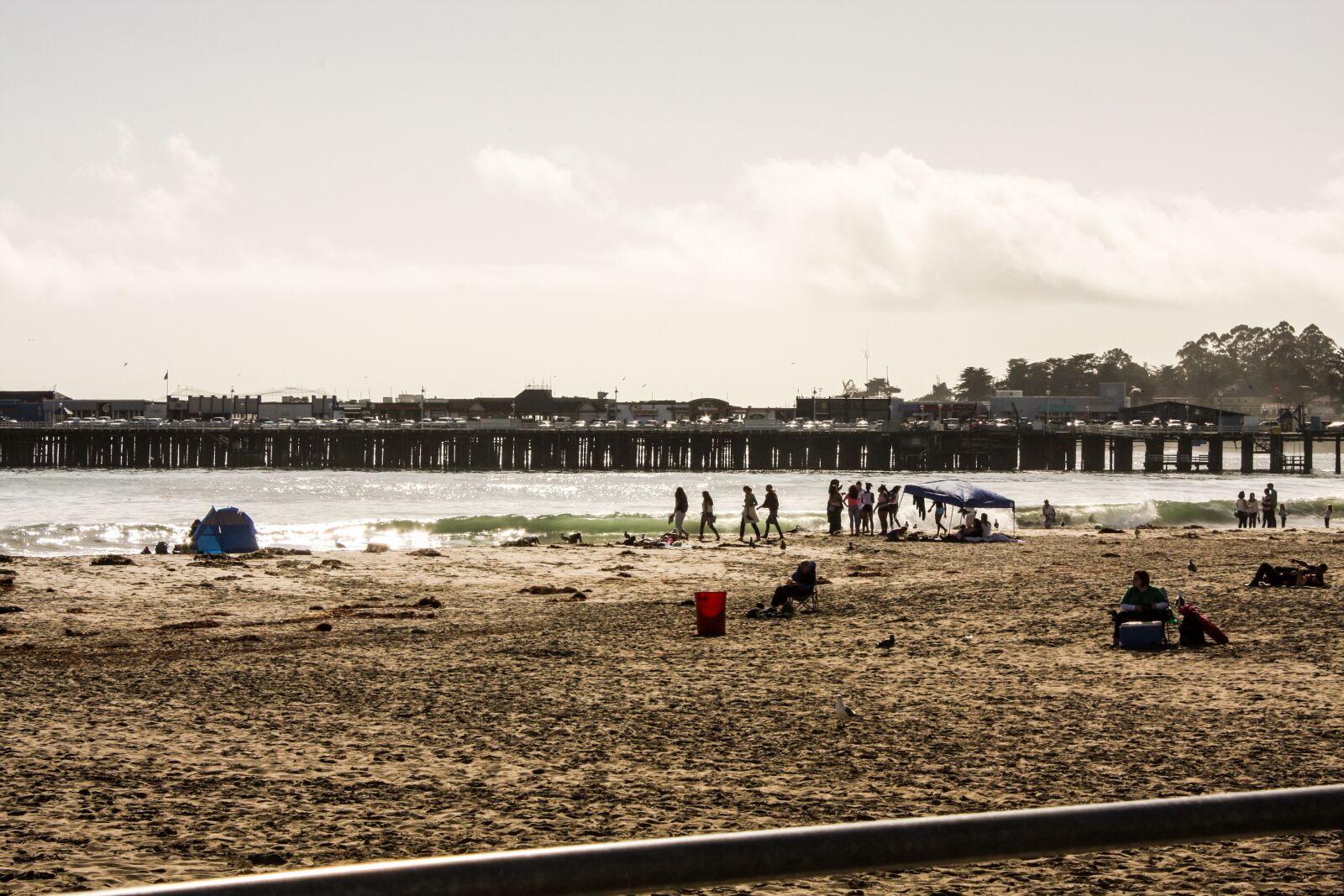Canon EOS 40D sample photo. Beach, santa cruz, wharf photography