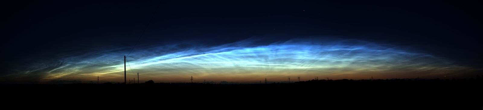 Pentax K-70 sample photo. Noctilucent clouds, at night photography
