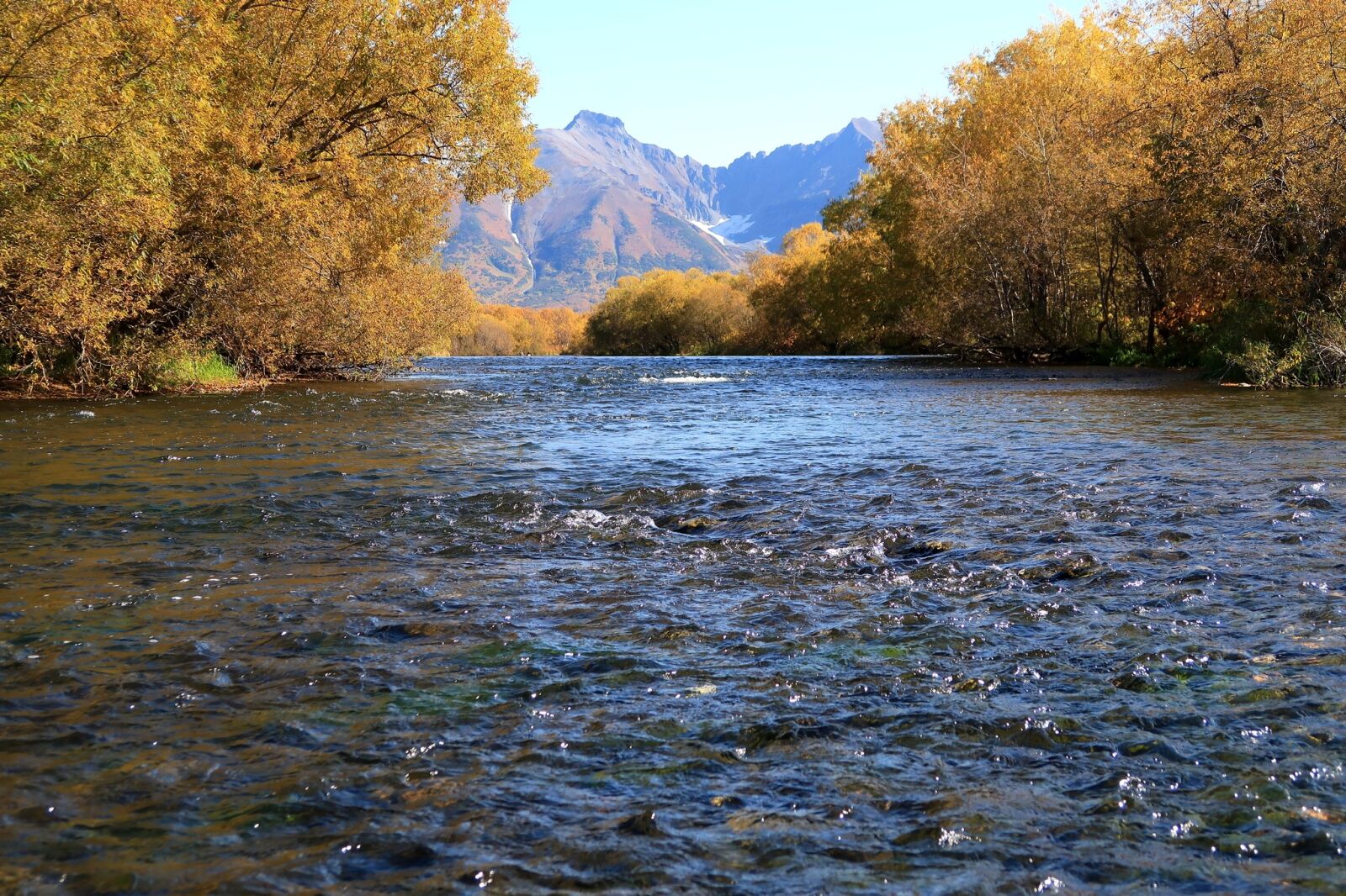 Canon PowerShot G7 X Mark II sample photo. Autumn, river, mountains photography