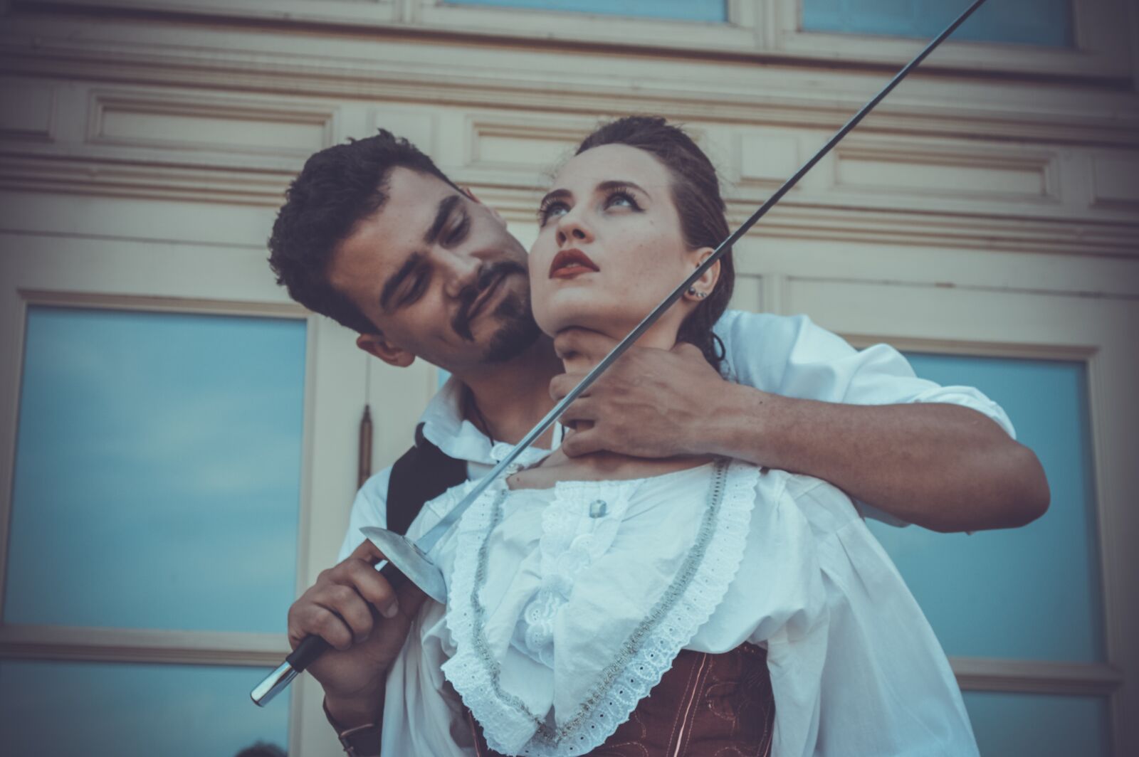 Nikon D3200 sample photo. Sword, musketeers, girl in photography