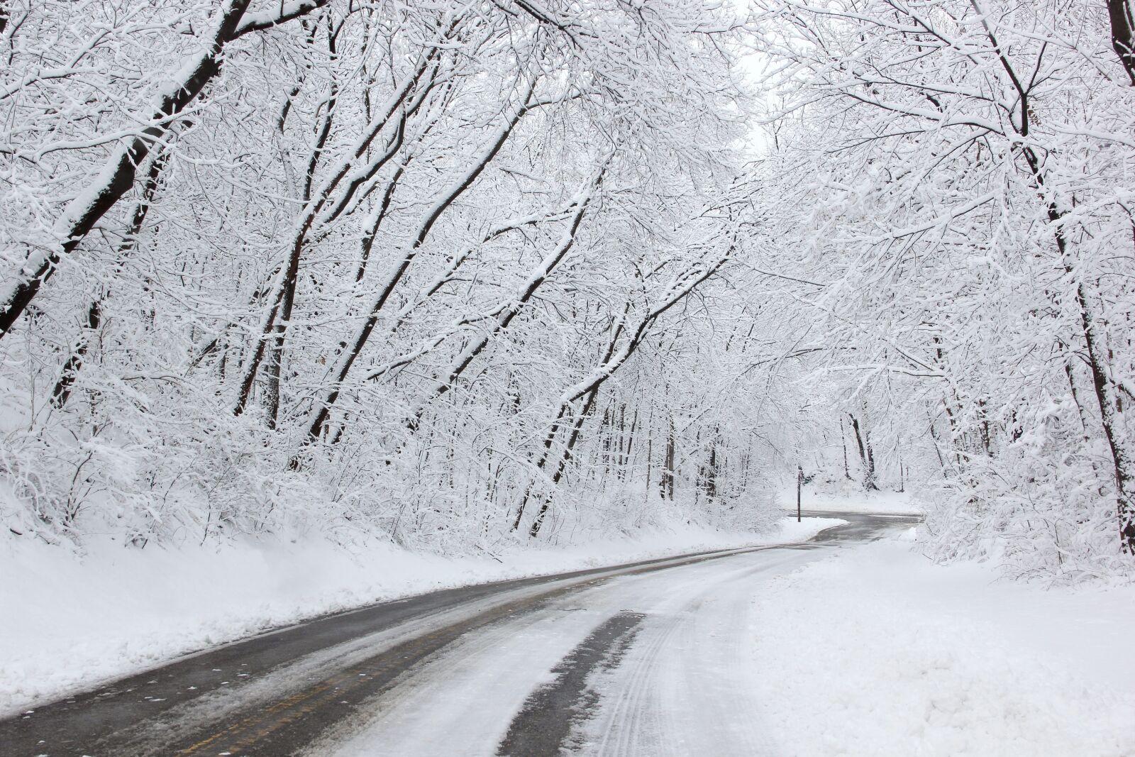 Canon EOS 550D (EOS Rebel T2i / EOS Kiss X4) sample photo. Snow, snowy road, winter photography