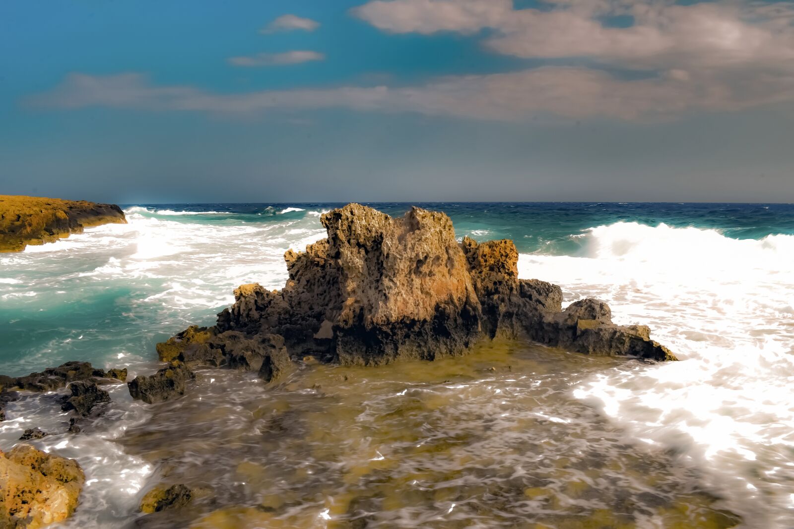 Nikon D3300 sample photo. Rocky coast, waves, nature photography