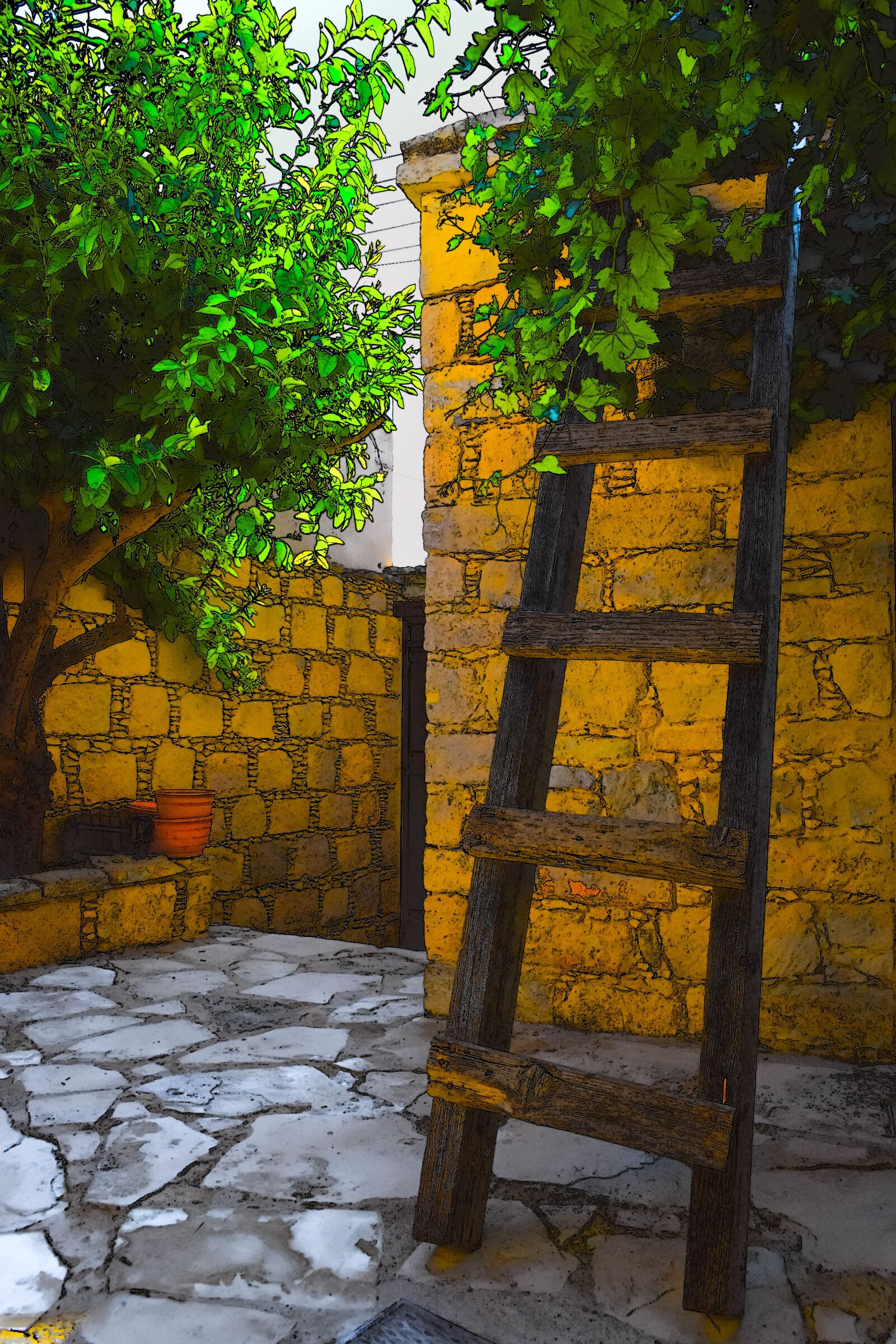 Nikon D3300 sample photo. Ladder, yard, clip art photography