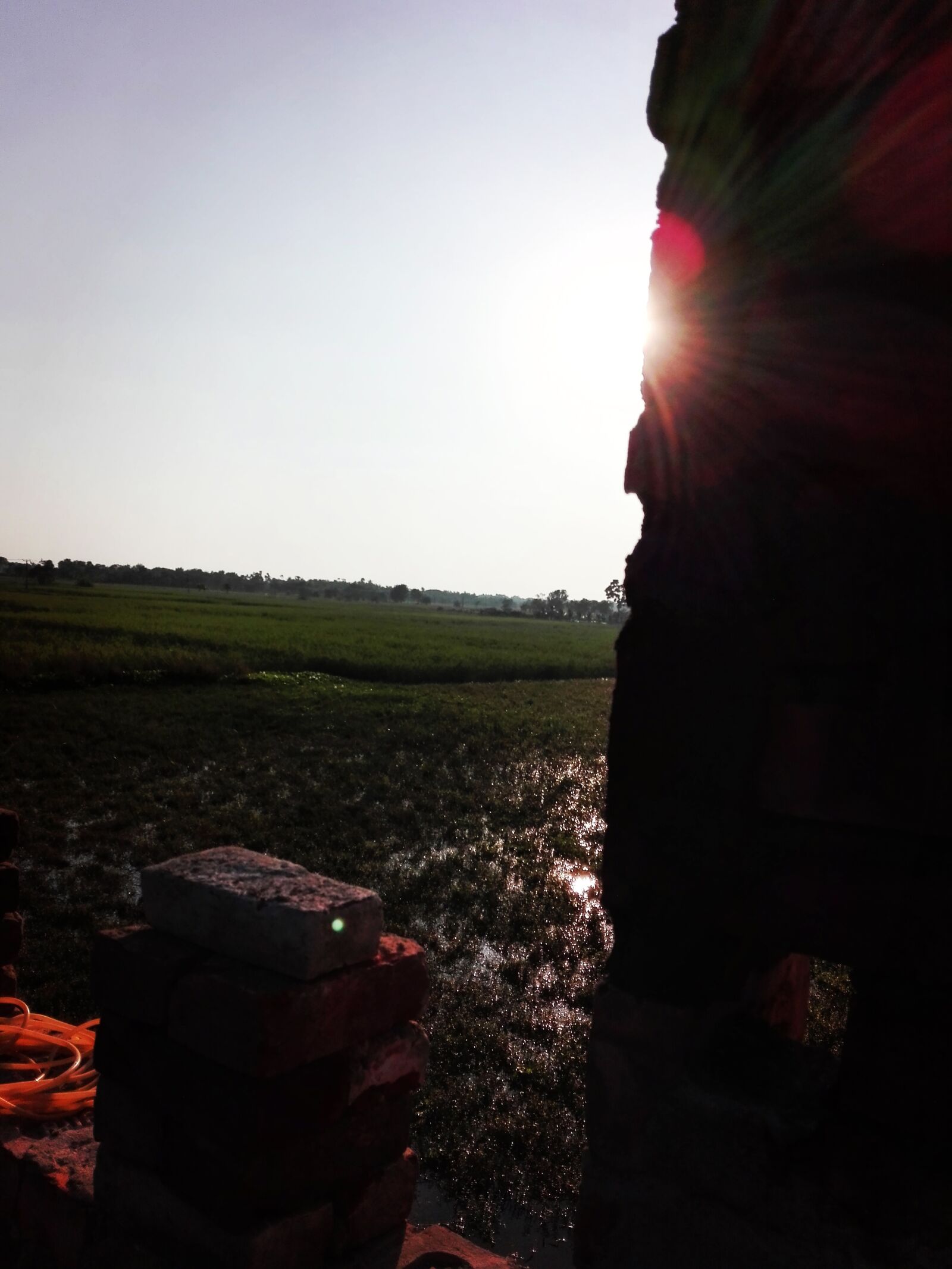 HUAWEI Y6II sample photo. Open, field, sunrise, village photography