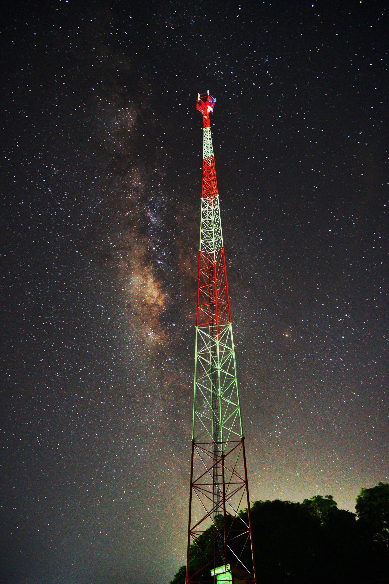 Sony a6300 sample photo. Tower, internet, milky way photography