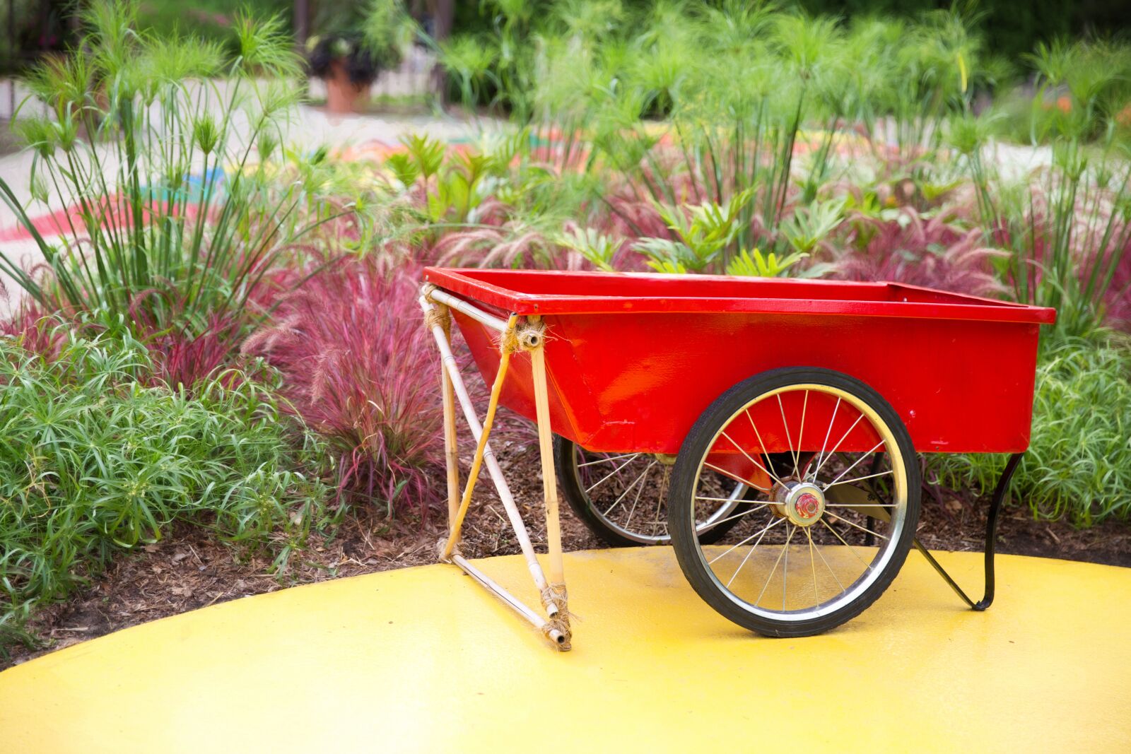 Canon EF 24-70mm F2.8L II USM sample photo. Red wheel barrow, wheelbarrow photography