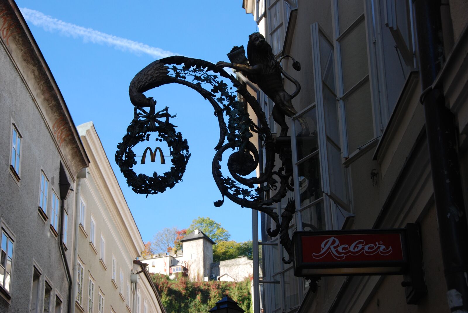 Nikon D80 sample photo. Mcdonalds, salzburg, antique photography