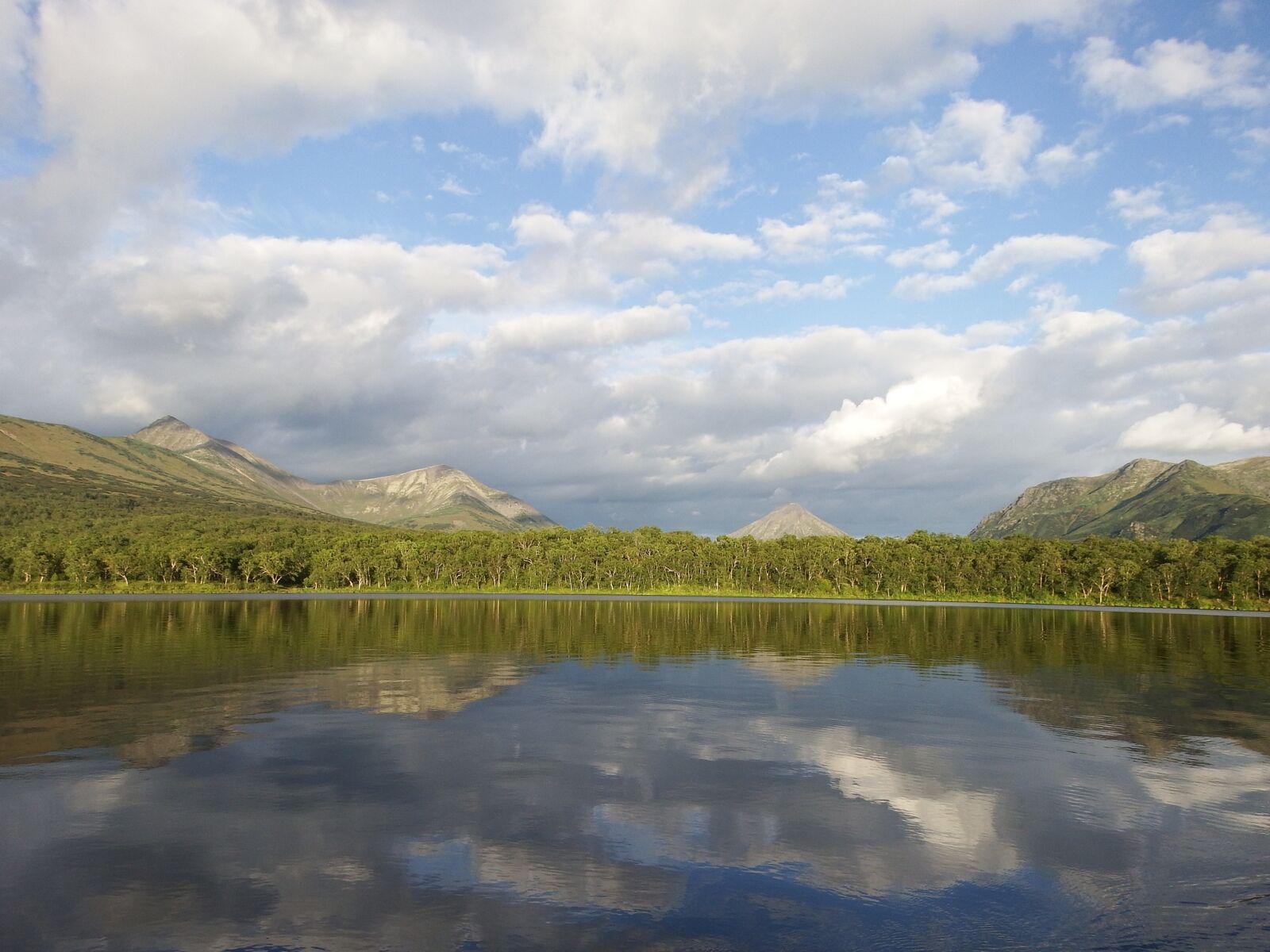 Fujifilm FinePix S1 sample photo. Lake, mountains, forest photography