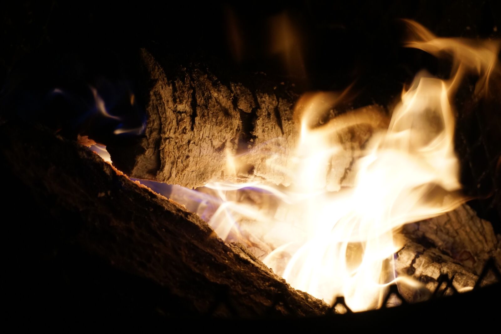 Sony a6000 sample photo. Bonfire, campfire, close, up photography